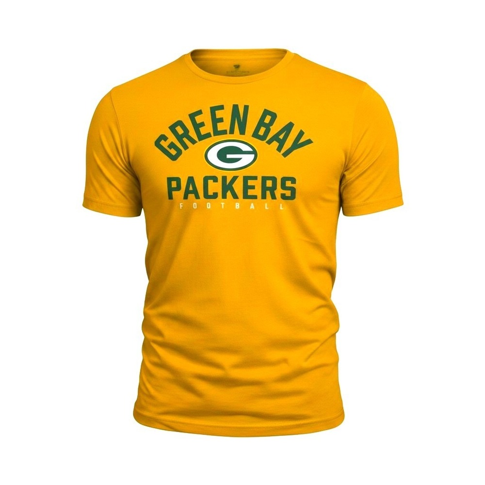Fanatics Green Bay Packers Football Mens Medium Gold Graphic Tee NFL Sporty
